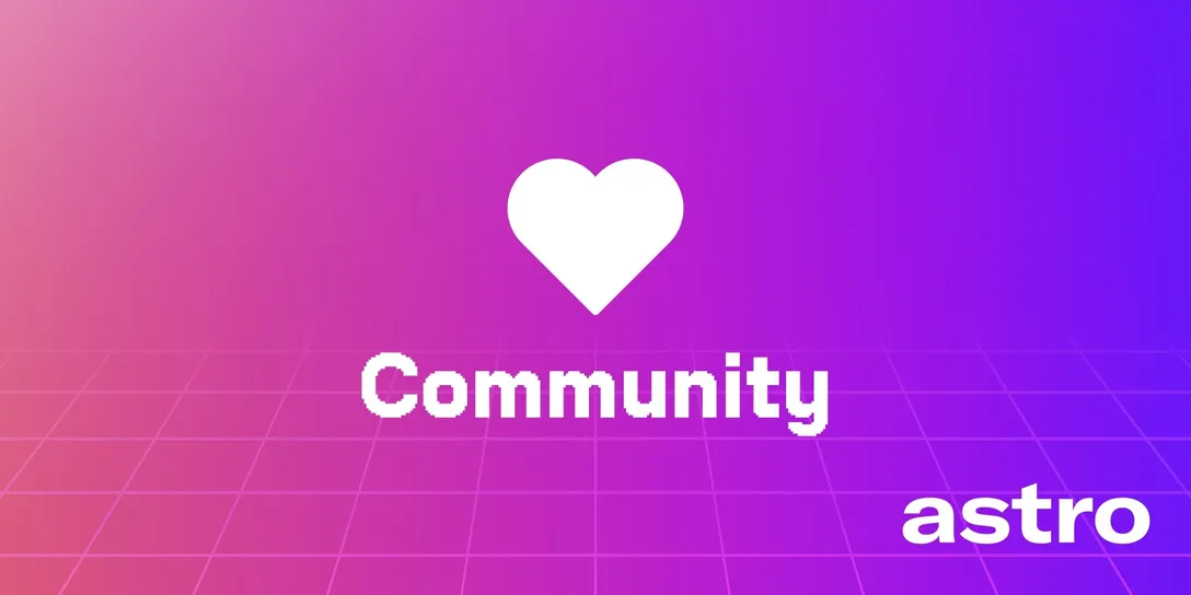 a heart icon with the text "community" underneath