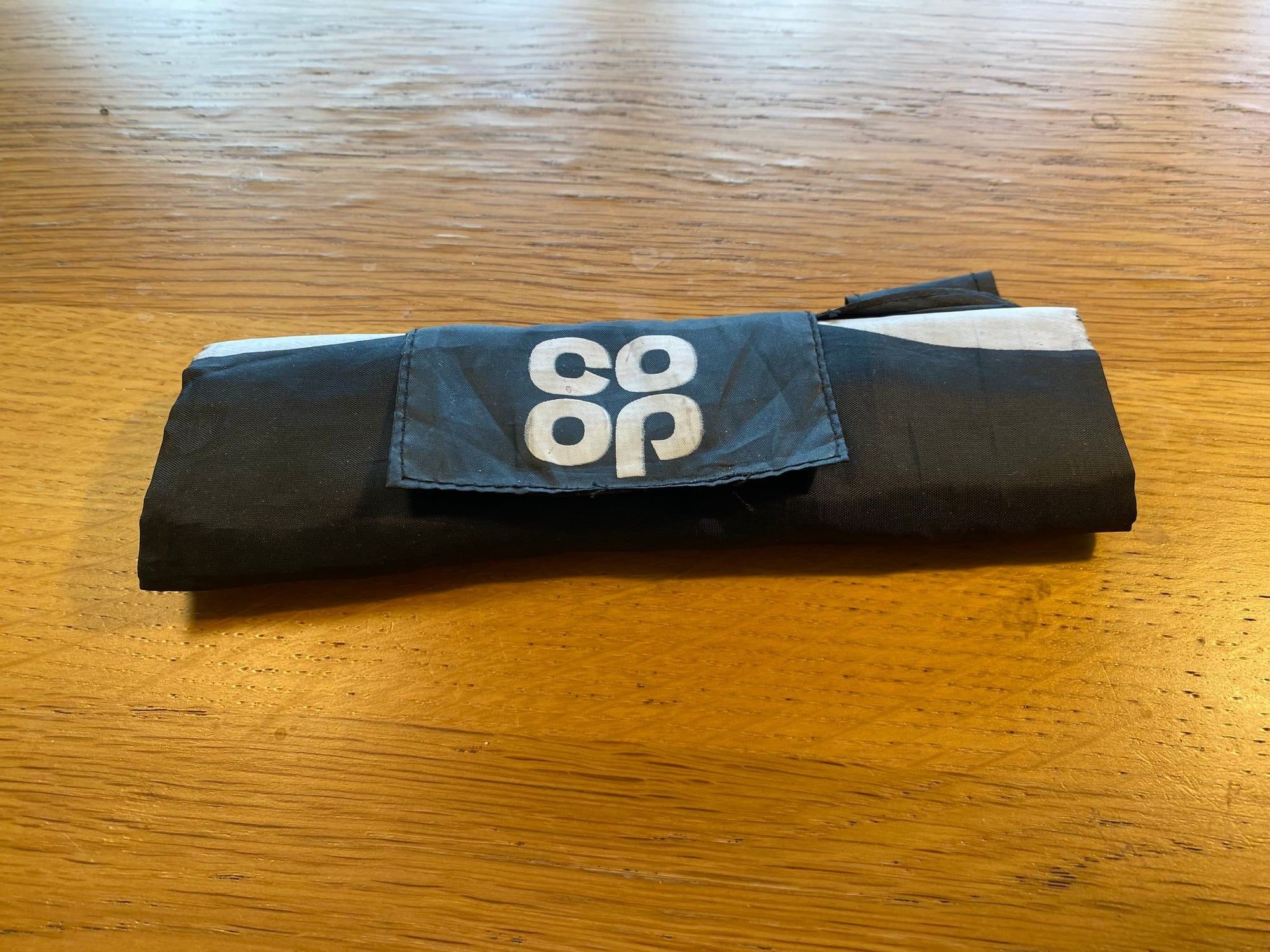 A packable fold-up carrier bag