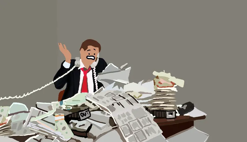 Stressed out office employee