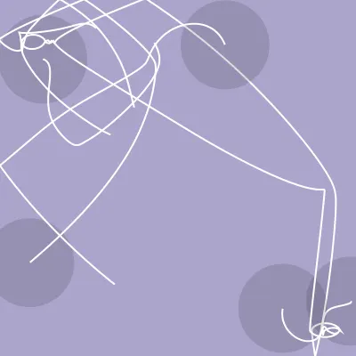 An abstract, procedurally generated image which looks busier when there are more words.