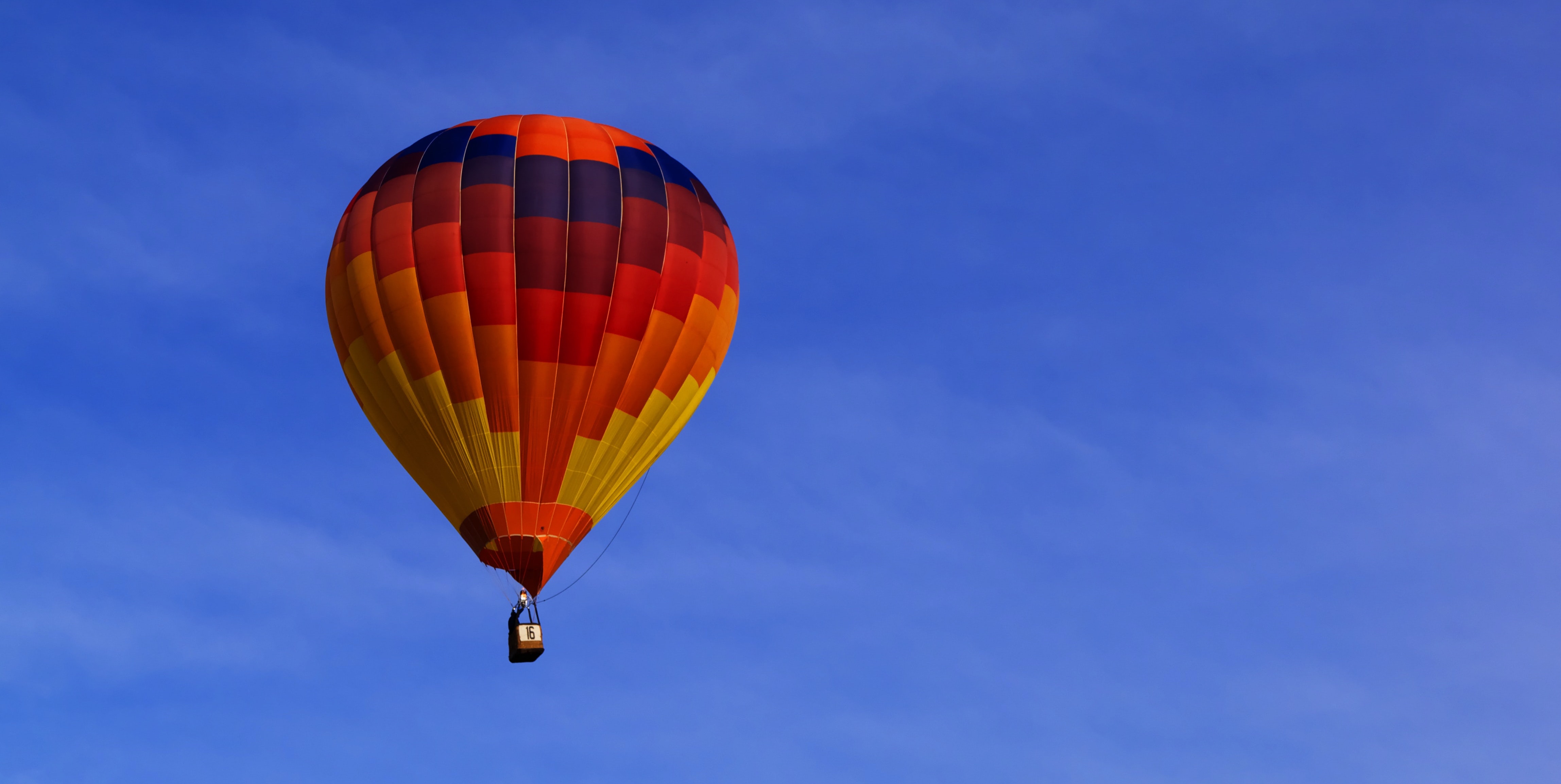 Hot air ballon in the sky